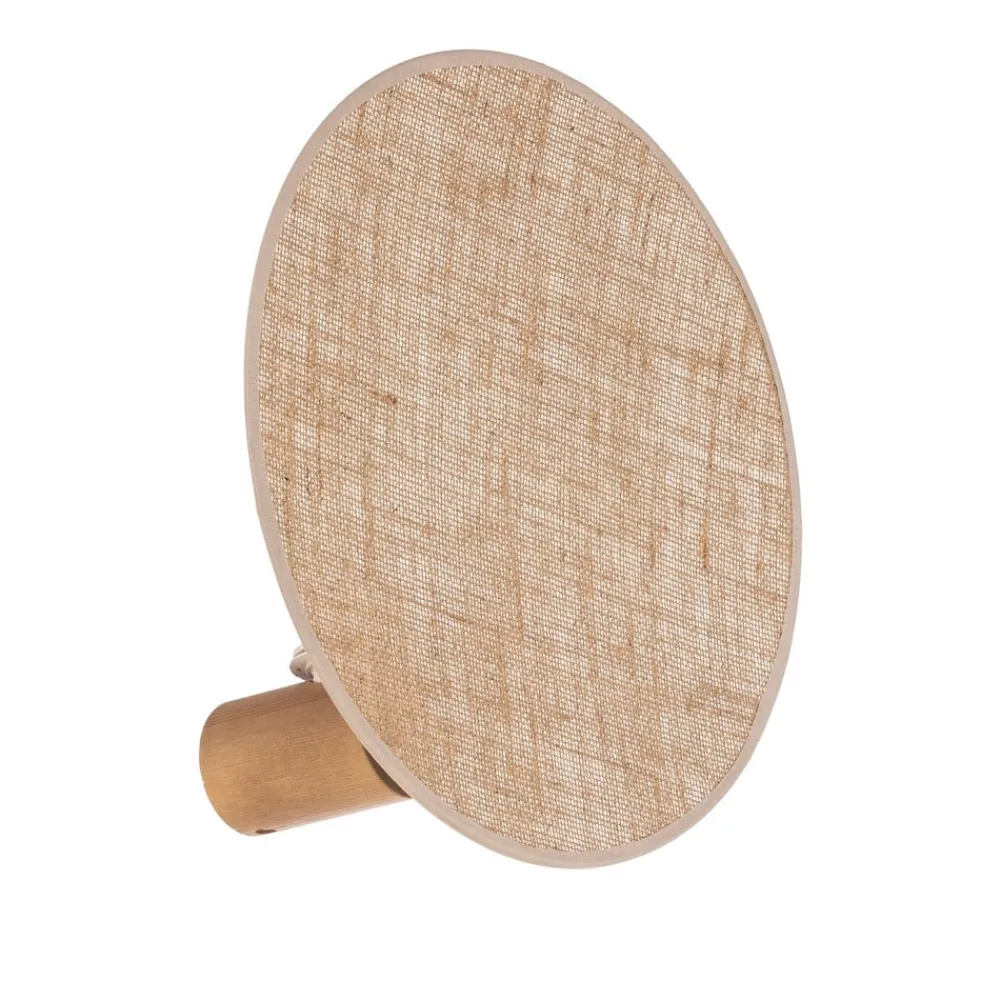 TK Lighting Væglamper > Pulse væglampe, jute-skærm, naturbrun, Ø 30 cm