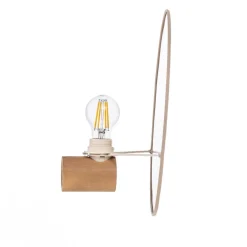 TK Lighting Væglamper > Pulse væglampe, jute-skærm, naturbrun, Ø 30 cm