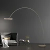 Gulvlamper ^ PURE LED-gulvlampe Loop-Bow, bronzefarvet, rækkevidde 290 cm