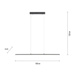 PURE Pendellamper > LED hængelampe Lite, antracit, 100 cm, CCT, dæmpbar