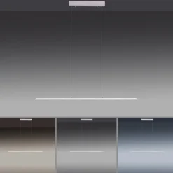 Pendellamper ^ PURE LED hængelampe Lite, sølv, 100 cm, CCT, dæmpbar