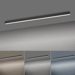 Loftlamper|Loftlamper ^ PURE LED-loftlampe Lines, 110 cm, antracit, CCT, fjernbetjening