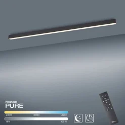 Loftlamper|Loftlamper ^ PURE LED-loftlampe Lines, 110 cm, antracit, CCT, fjernbetjening