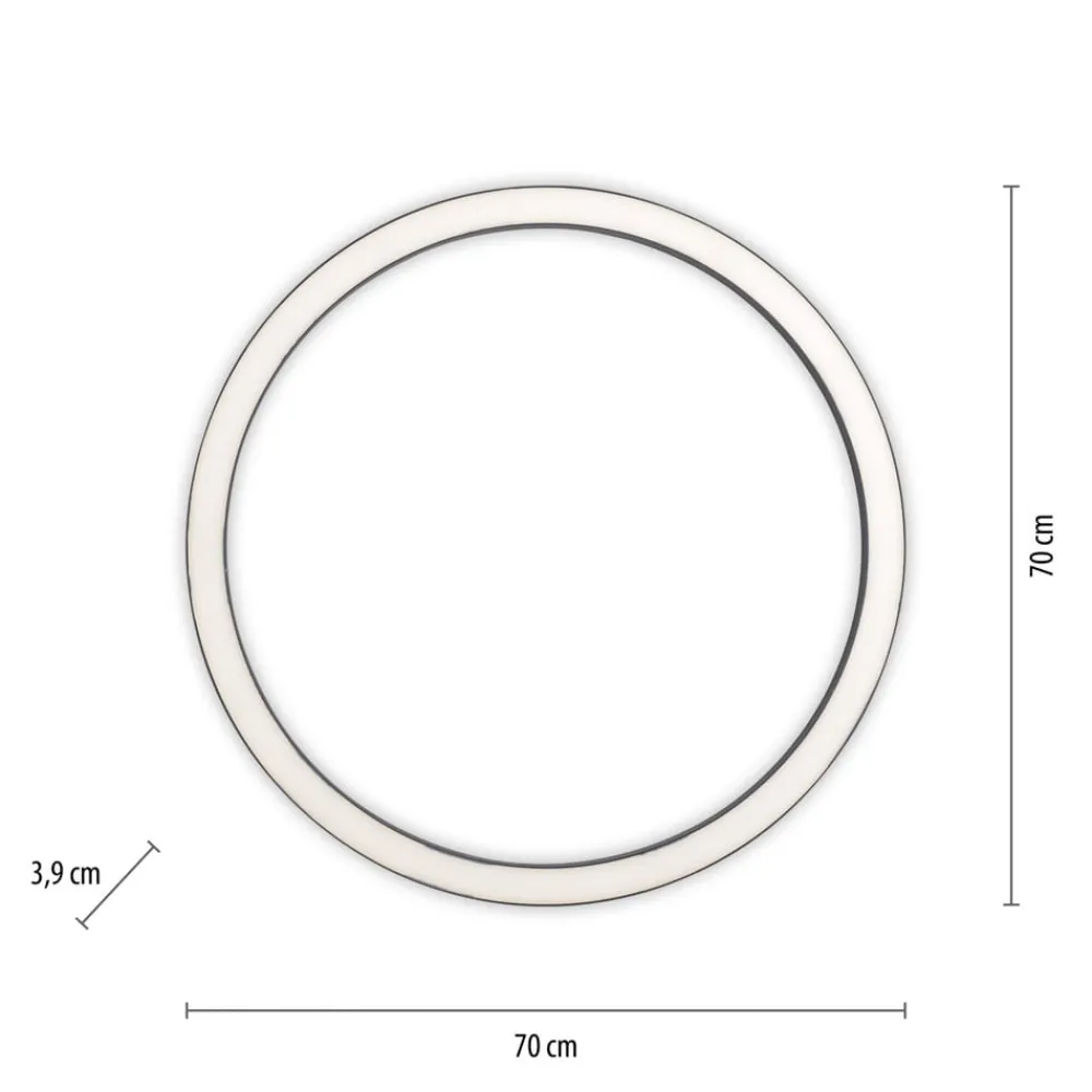 Loftlamper|Loftlamper ^ PURE LED-loftlampe Lines, Ø 70 cm, antracit, CCT, fjernbetjening
