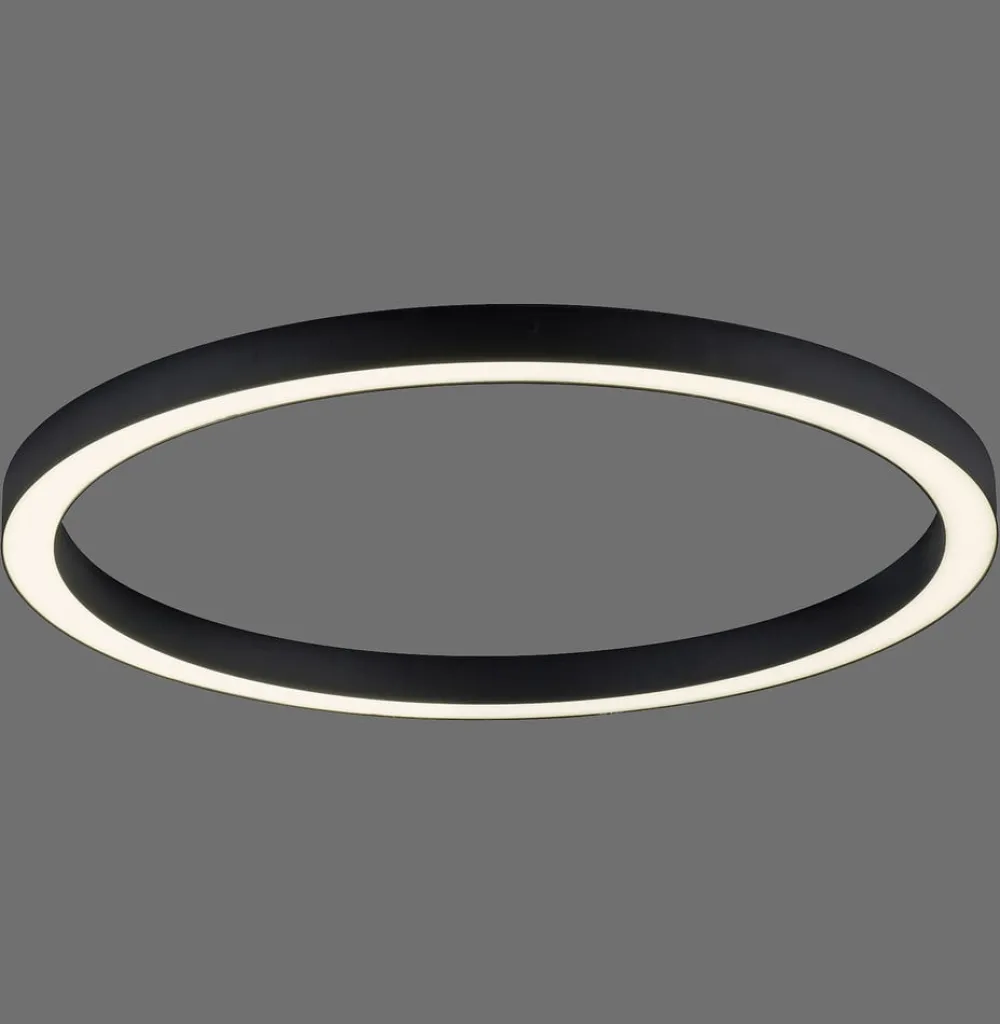 Loftlamper|Loftlamper ^ PURE LED-loftlampe Lines, Ø 70 cm, antracit, CCT, fjernbetjening
