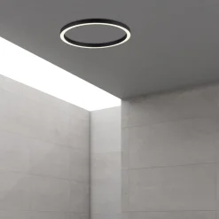 Loftlamper|Loftlamper ^ PURE LED-loftlampe Lines, Ø 70 cm, antracit, CCT, fjernbetjening