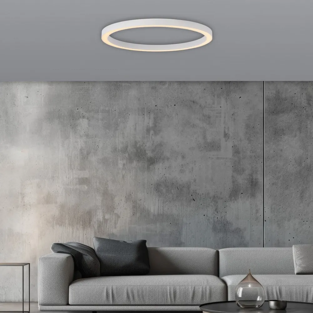 PURE Loftlamper|Loftlamper > LED-loftlampe Lines, Ø 70 cm, hvid, CCT-fjernbetjening