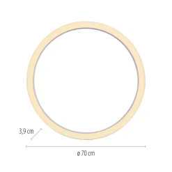 PURE Loftlamper|Loftlamper > LED-loftlampe Lines, Ø 70 cm, hvid, CCT-fjernbetjening