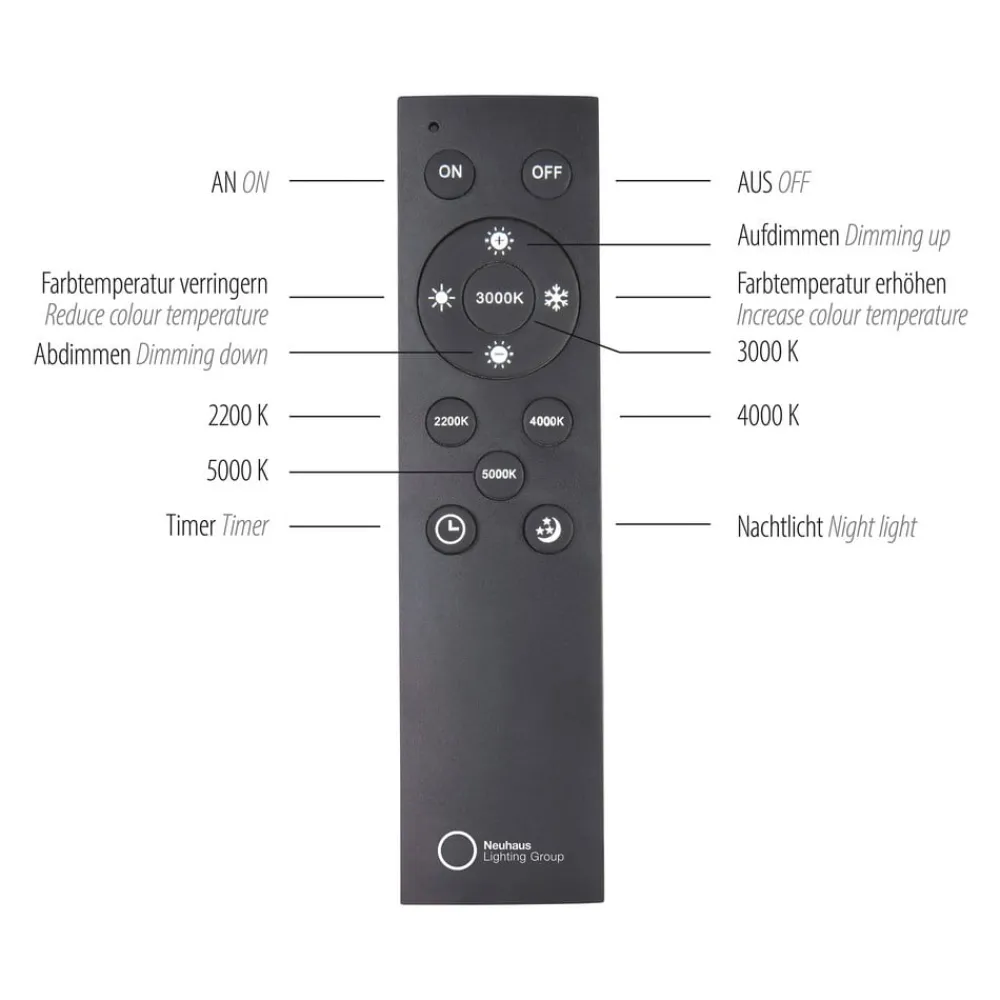 PURE Loftlamper|Loftlamper > LED-loftlampe Lines, Ø 70 cm, hvid, CCT-fjernbetjening