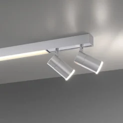 PURE Loftlamper > LED-loftlampe Lines, 120 cm, sølv, fjernbetjening
