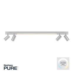 PURE Loftlamper > LED-loftlampe Lines, 120 cm, sølv, fjernbetjening