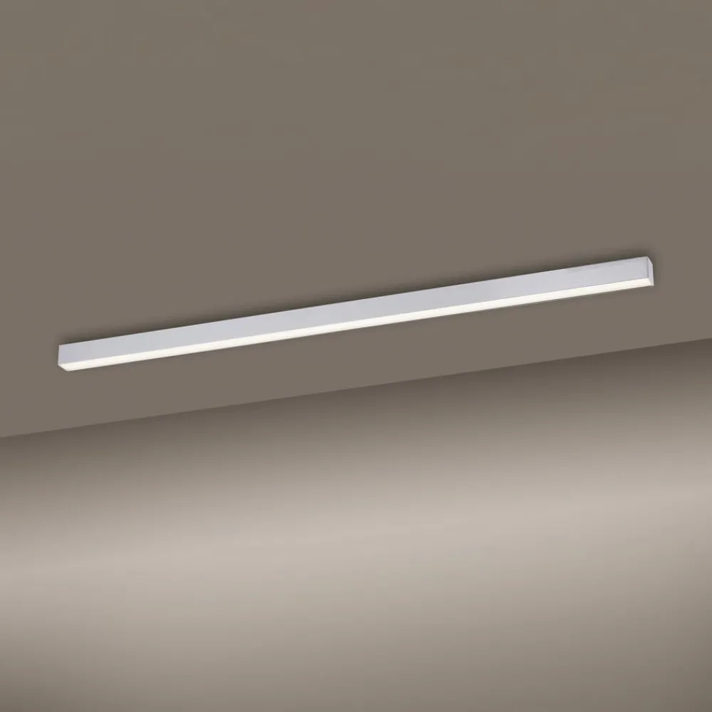 PURE Loftlamper|Loftlamper > LED-loftlampe Lines, 110 cm, sølv, CCT, fjernbetjening