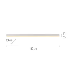 Gang|Loftlamper ^ PURE LED-loftlampe Lines, hvid, 110 cm, CCT, fjernbetjening