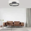Loftlamper ^ PURE LED-loftlampe Loop, grå, metal, Ø 60 cm, CCT