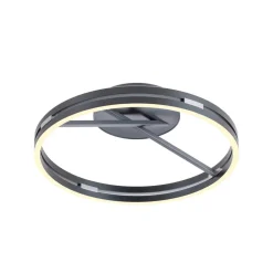 Loftlamper ^ PURE LED-loftlampe Loop, grå, metal, Ø 60 cm, CCT