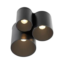 PURE Loftlamper > LED-loftlampe til badeværelset Point, sort, længde 18 cm, 3 lyskilder