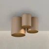 PURE Loftlamper > LED-loftlampe til badeværelset Point, bronzefarvet, 18 cm, 3 lyskilder