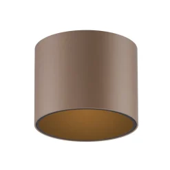 PURE Loftlamper > LED-loftlampe til badeværelset Point, bronzefarvet, Ø 18 cm, IP44