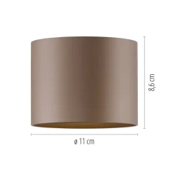 PURE Loftlamper > LED-loftlampe til badeværelset Point, bronzefarvet, Ø 18 cm, IP44