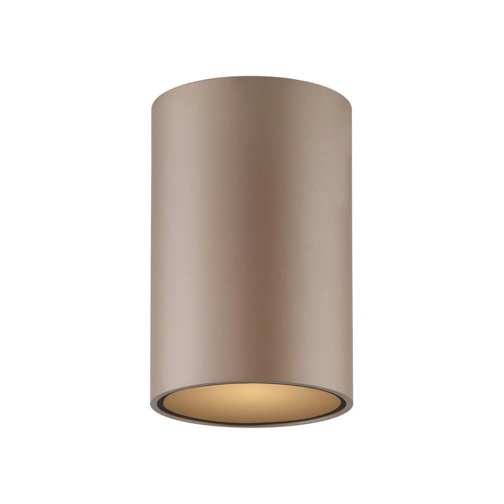 PURE Loftlamper > LED-loftlampe til badeværelset Point, bronzefarvet, Ø 6 cm, IP44