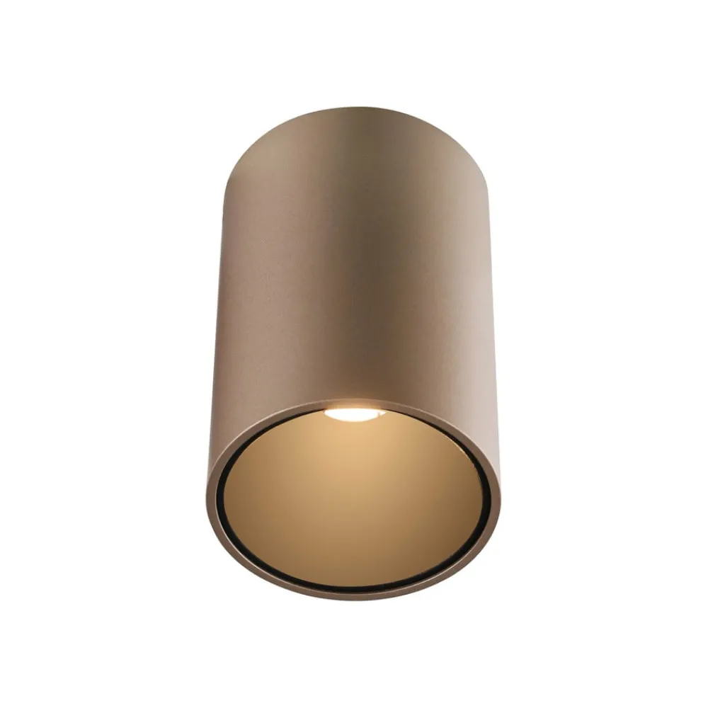 PURE Loftlamper > LED-loftlampe til badeværelset Point, bronzefarvet, Ø 6 cm, IP44