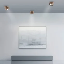 PURE Loftlamper|Spotlights > LED-loftspot Move, Ø 12 cm, bronzefarvet, metal/glas