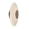 Væglamper ^ PURE LED-væglampe Vitrum, brun/opalglas/aluminium Ø 22 cm