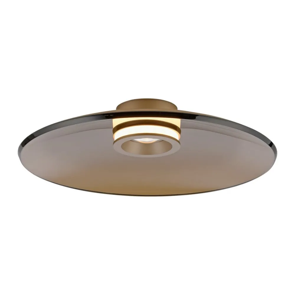 PURE Loftlamper|Loftlamper > loftlampe Moon, bronze, Ø 50 cm, glas/aluminium