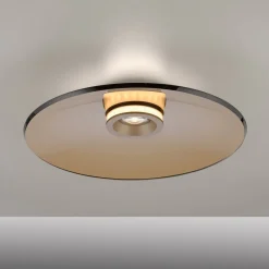 PURE Loftlamper|Loftlamper > loftlampe Moon, bronze, Ø 50 cm, glas/aluminium