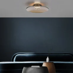 PURE Loftlamper|Loftlamper > loftlampe Moon, bronze, Ø 50 cm, glas/aluminium