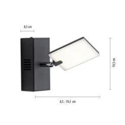 PURE Væglamper > Mira LED-væglampe med fjernbetjening CCT sort