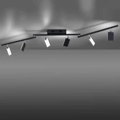 PURE Loftlamper|Loftlamper > Mira loftlampe 6 lk, fjernbetjening CCT, sort