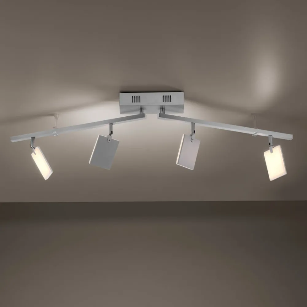 PURE Loftlamper > Mira loftlampe 4 lk, fjernbetjening CCT, alu