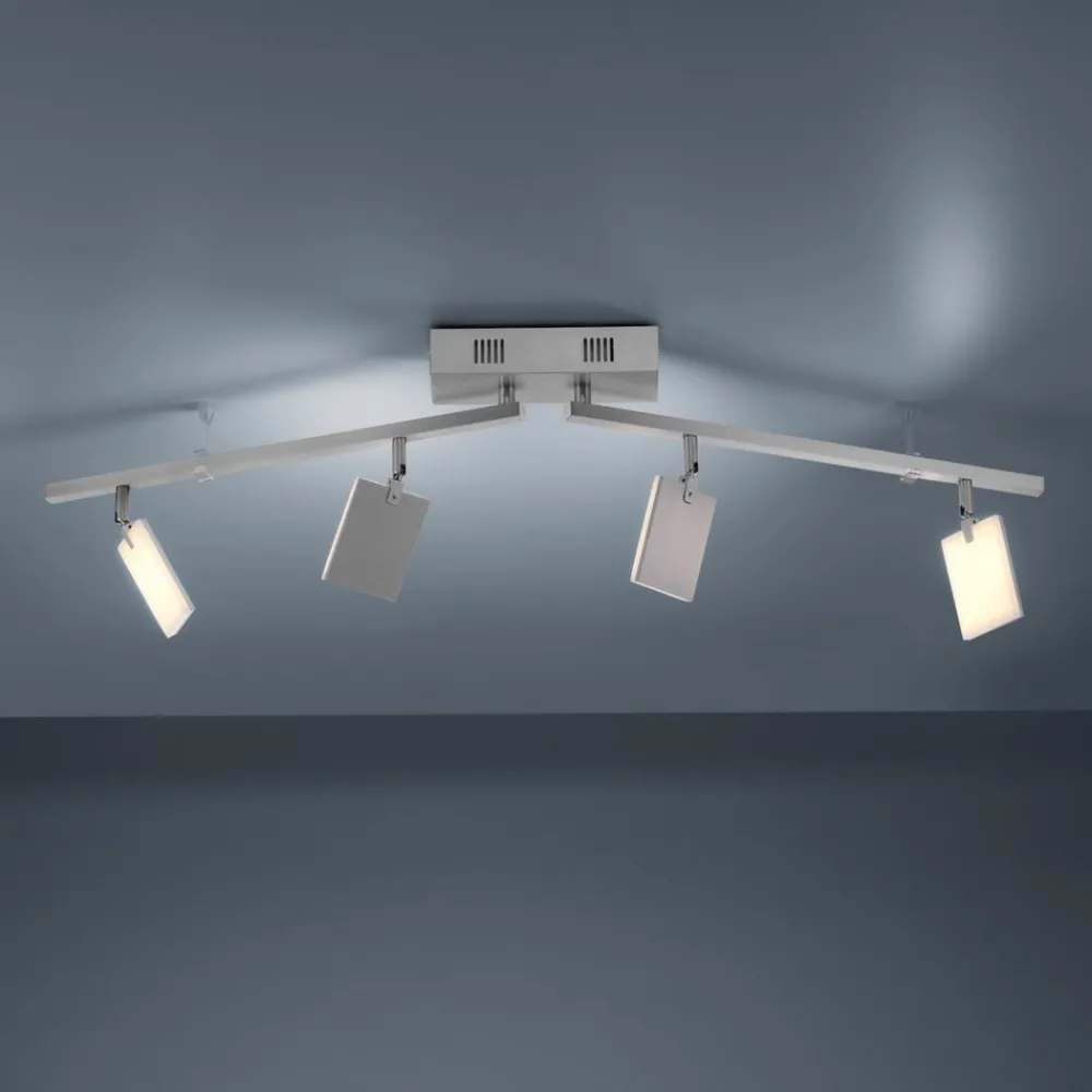 PURE Loftlamper > Mira loftlampe 4 lk, fjernbetjening CCT, alu
