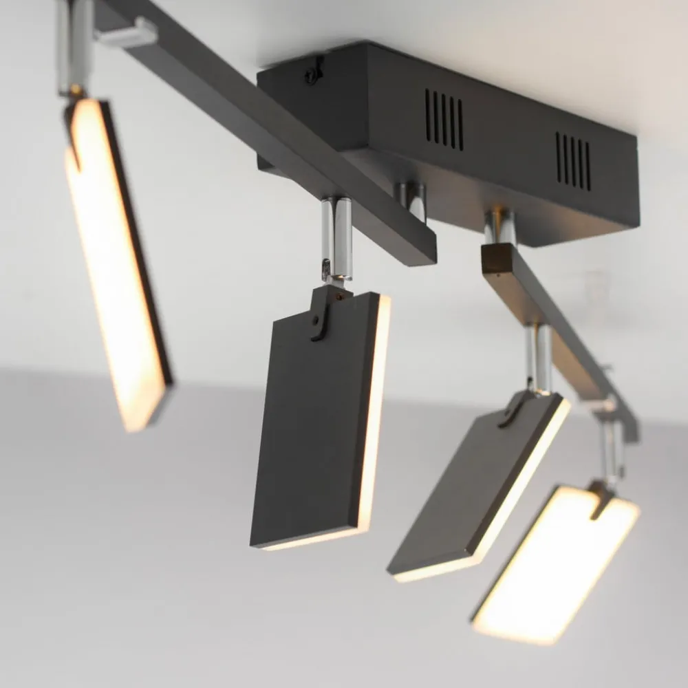 Loftlamper ^ PURE Mira loftlampe 4 lk, fjernbetjening CCT, sort
