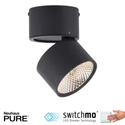 Loftlamper|Spotlights ^ PURE Nola LED-loftlampe, 1 lyskilde, sort
