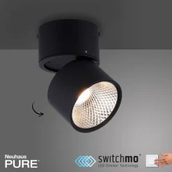 Loftlamper|Spotlights ^ PURE Nola LED-loftlampe, 1 lyskilde, sort