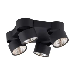 Loftlamper ^ PURE Nola LED-loftlampe, 4 lyskilder, sort