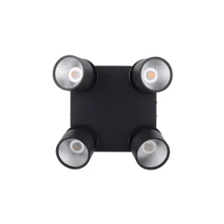 Loftlamper ^ PURE Nola LED-loftlampe, 4 lyskilder, sort