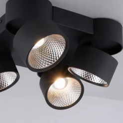 Loftlamper ^ PURE Nola LED-loftlampe, 4 lyskilder, sort