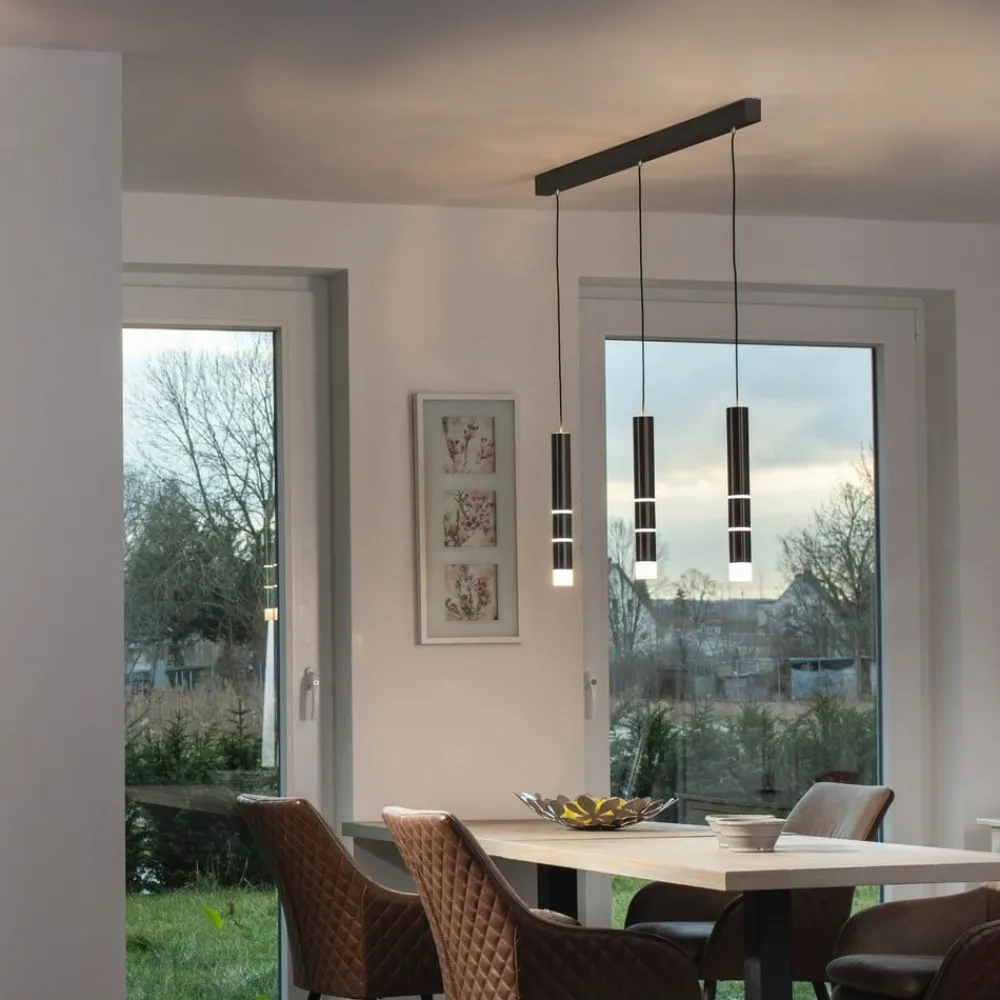 PURE Pendellamper > Vega LED-hængelampe, 3 cylindere, sort