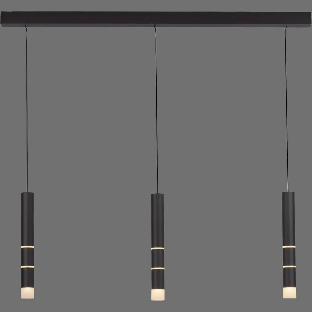 PURE Pendellamper > Vega LED-hængelampe, 3 cylindere, sort
