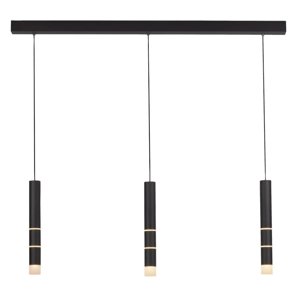 PURE Pendellamper > Vega LED-hængelampe, 3 cylindere, sort