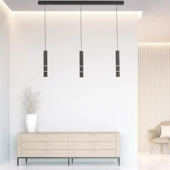 PURE Pendellamper > Vega LED-hængelampe, 3 cylindere, sort