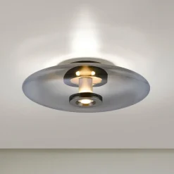 PURE Loftlamper > Vitrum LED loftlampe, grå, glas/aluminium, Ø 45 cm