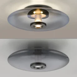 PURE Loftlamper > Vitrum LED loftlampe, grå, glas/aluminium, Ø 45 cm