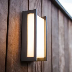 Væglamper ^ LUTEC connect Qubo udendørs LED-væglampe, RGBW smart styring