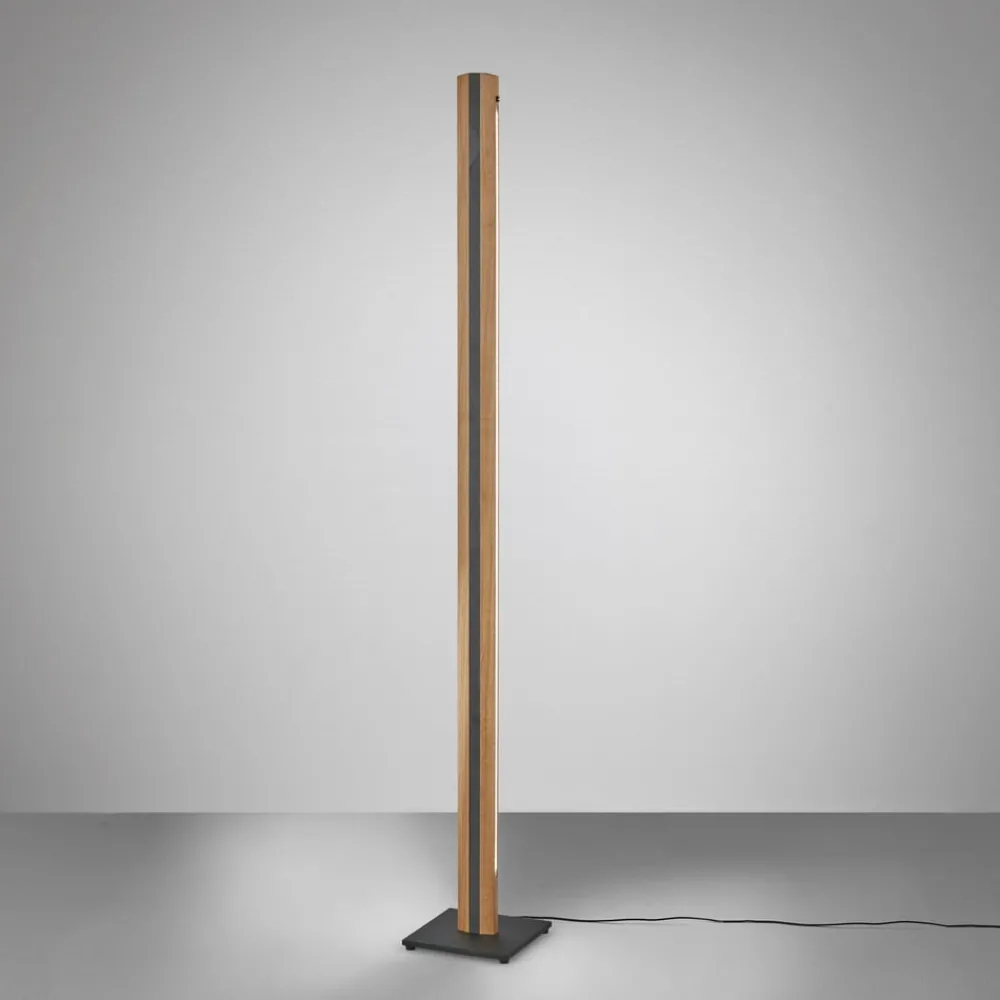 Quitani Gulvlamper|Gulvlamper > Elis LED-gulvlampe, eg/sort