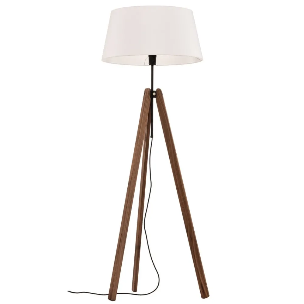 Gulvlamper ^ Quitani gulvlampe Reba, stativ, chintz hvid