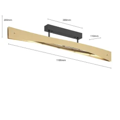 Quitani Loftlamper > LED-loftslampe Lian, messing, sort